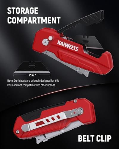 KAIWEETS 2-in-1 Utility Knife, Razor Blade Scraper, Box Cutter - Image 6