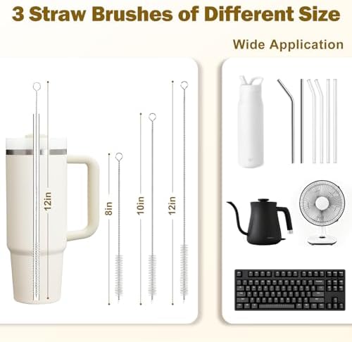 XYFuuee 5Pcs Water Bottle Cleaner Brush Set 5 in 1 Cup Straw Cleaning Brush - Image 4