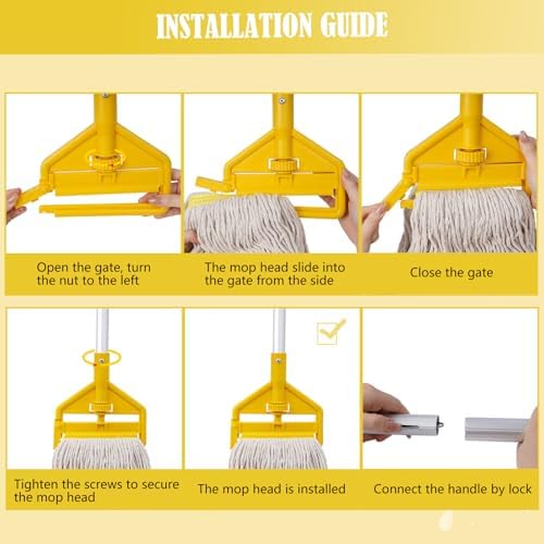 Heavy Duty Commercial Industrial Mop, Loop-End String Wet Mop - Image 7