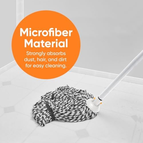 Superio Microfiber String Mop for Hardwood Floor Cleaning Self Wringing Mop for - Image 7
