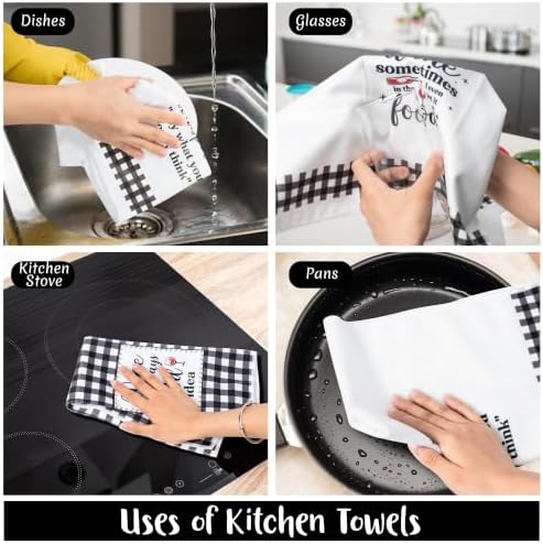 R HORSE 5 Pack Funny Wine Kitchen Dish Towels - Image 6