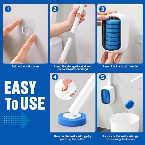 Disposable Toilet Brush, Wall Mounted Toilet Bowl Brush - Image 6