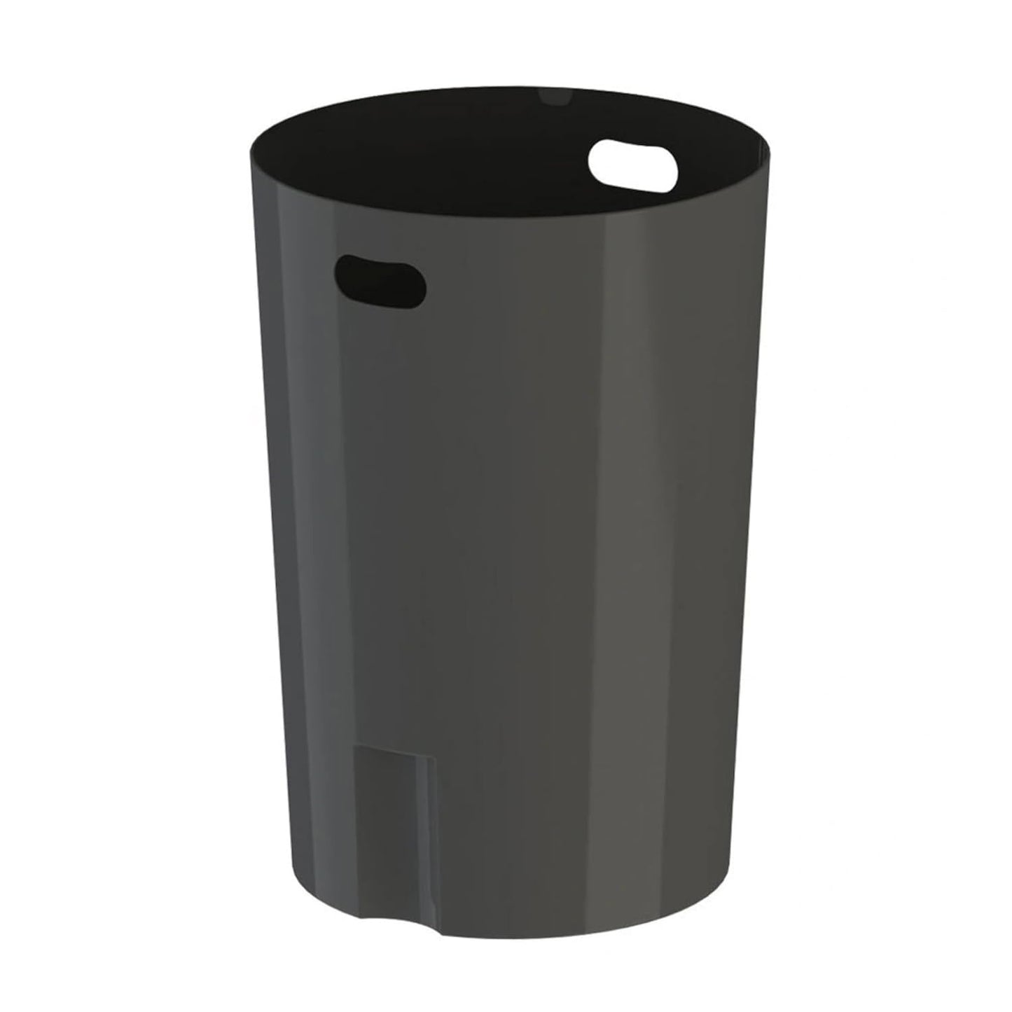 42 Gallon Slatted Circle 100% Recycled Plastic Commercial Outdoor and Indoor Trash Can with Push Open Dome Lid and Internal Liner | Great for Schools and Businesses - Orange