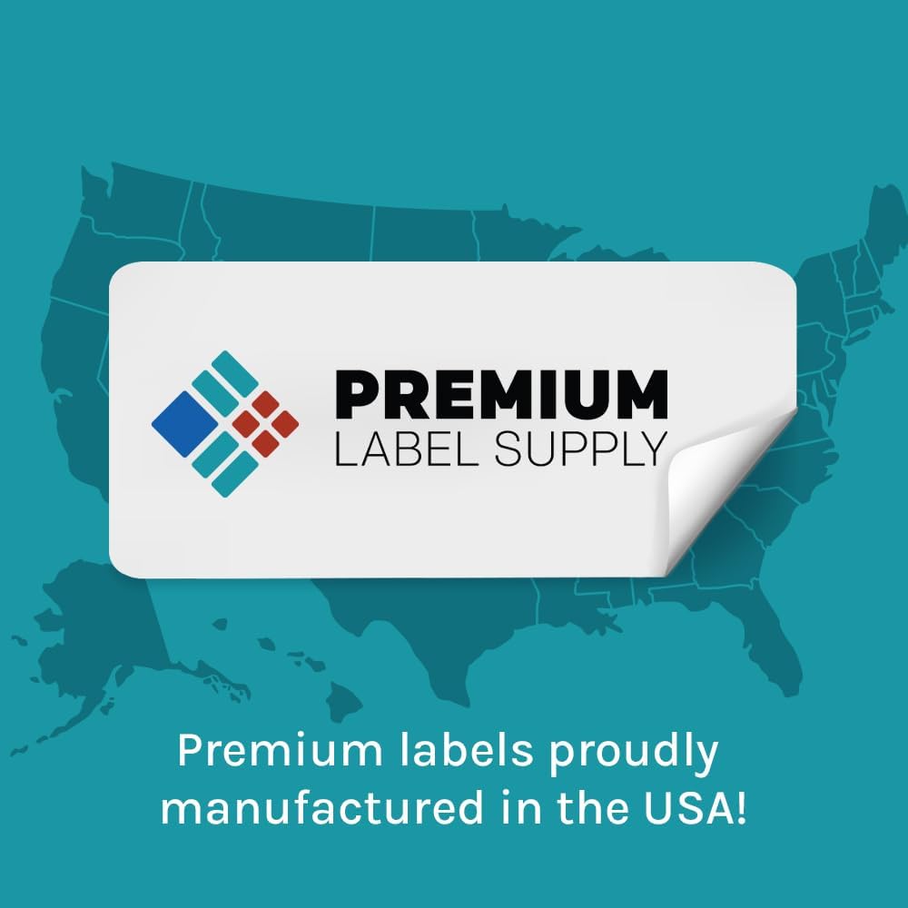 Premium Label Supply Bright Neon Color Fluorescent Sticker Labels - 1.5" x 1.5" Square Labels - (Fluorescent Pink, 24,000 Labels)