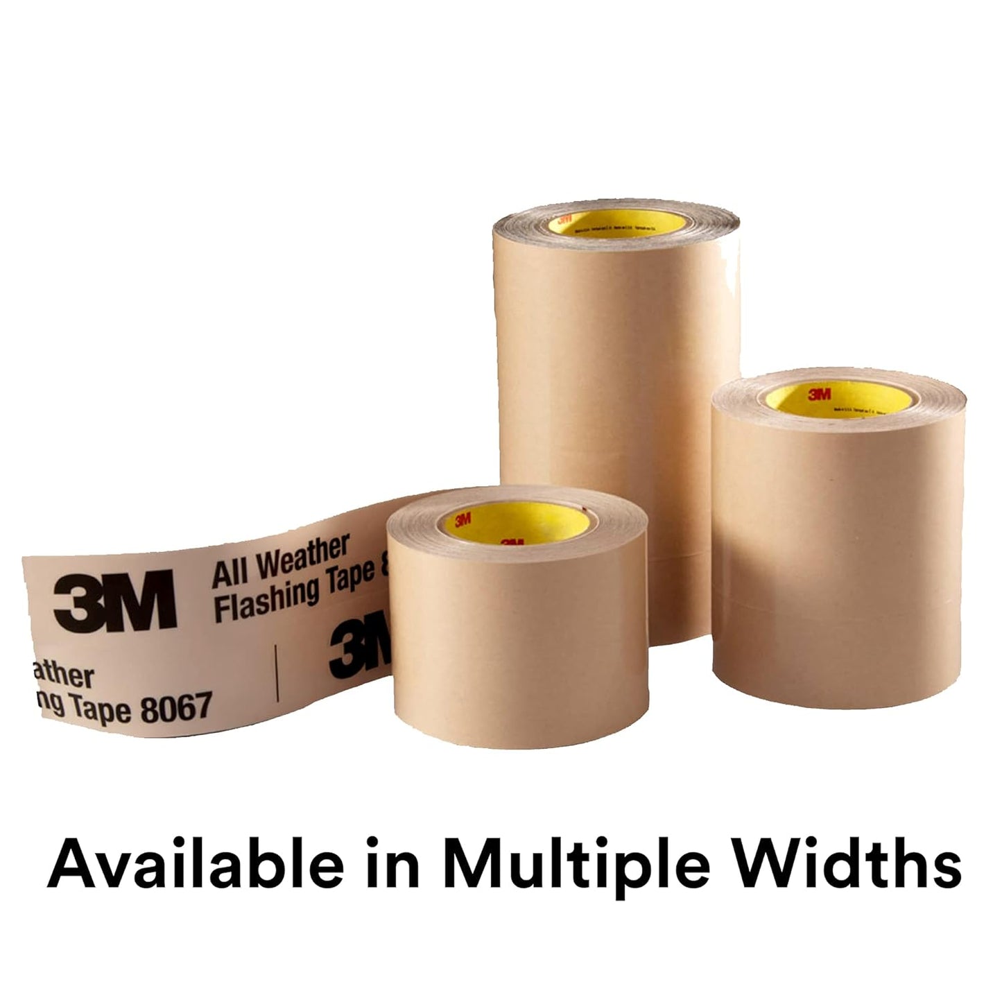 3M All Weather Flashing Tape 8067, 12 in x 75 ft, 1 Roll, Adhesive Backed Split Liner, Prevents Moisture Intrusion, Waterproof Flashing Seals Doors, Windows, Openings in Wood Frame Construction