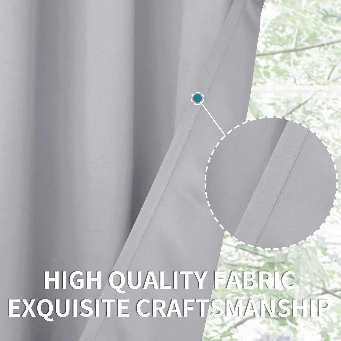 BGment Light Grey Blackout Curtains 30 Inches Long for Kitchen Cafe Window - Half Window Drapes with Rod Pocket Small Curtain Privacy for Rv Camper Bathroom, 2 Panels, 34 x 30 Inch