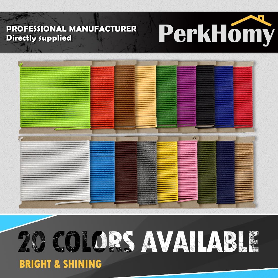 PerkHomy 500lb Cotton Rope 3/16" (5mm) 50 ft Multi Purpose Utility Diamond Braided Cord, Natural Cotton for Clothes Line Camping Crafting Flag Pole, Dark Brown