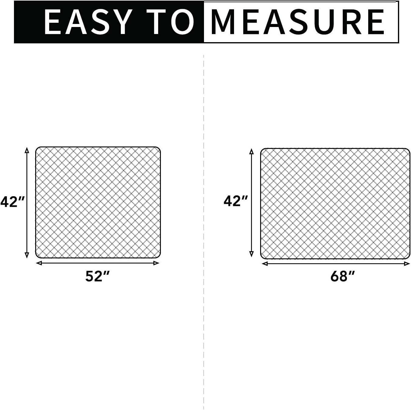 Easy-Going Sectional Couch Covers for Dogs L Shape Sofa Cover Reversible Sofa Slipcover Chaise Lounge Cover Furniture Protector Cover for Pets Dog Cat (42 x 68 inches, Light Gray/Light Gray)