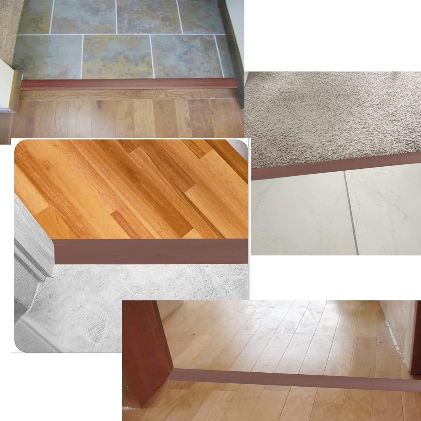 Floor/Door Flat Transition Strip & Self Adhesive Floor Vinyl Floor Edge Trim Laminate Floor Gap Covering Joining Strip