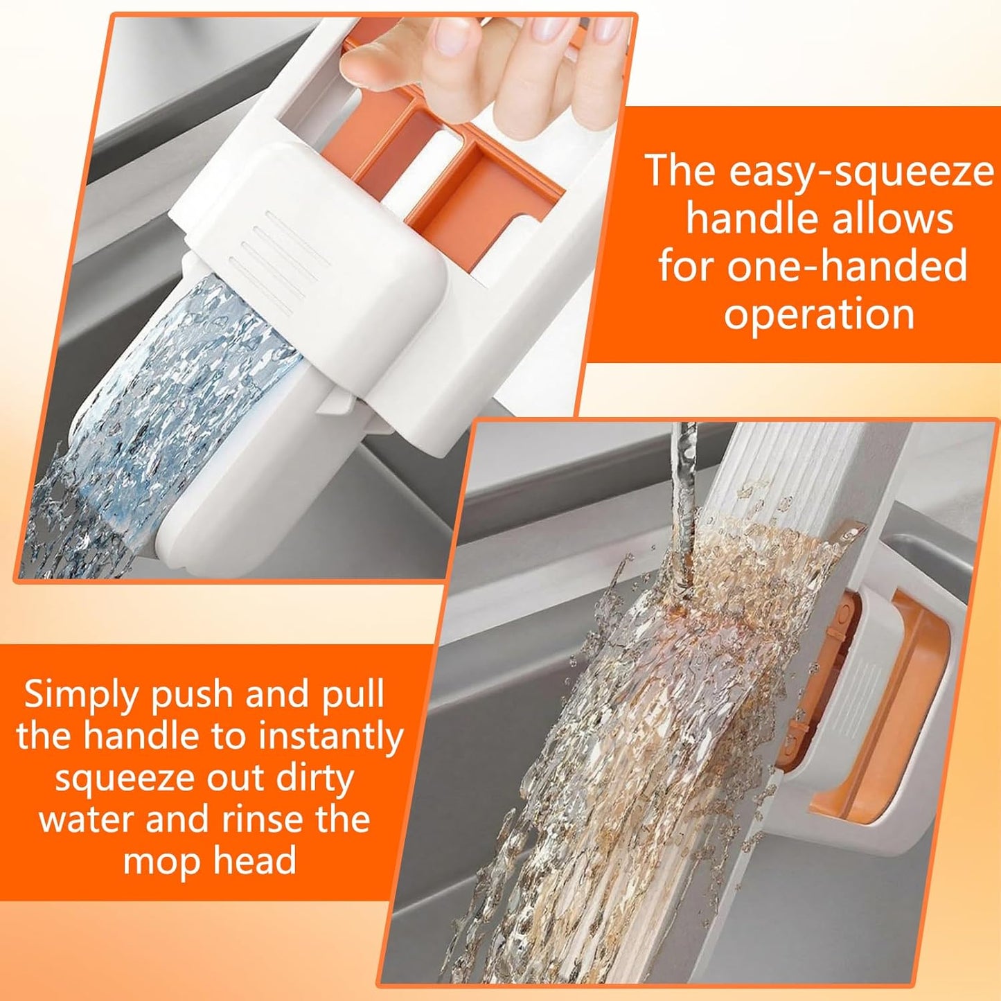 2Pcs Mini Foldable Desktop Mop,Self Squeezing Sponge Mop,Portable Versatile Mop Wet and Dry Use for Small Spaces, Bathroom, Kitchen,Desktop,Glass