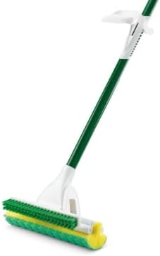 Sponge Mop with Scrub Brush, Roller Wringer, Floor Cleaning Mop by Unknown