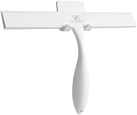 Shower Squeegee for Glass Doors, 11-Inch Silicone Squeegee by VANZAVANZU