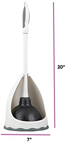 Superio Toilet & Sink Plunger and Holder Grey - Image 2