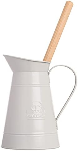 Redecker White Coated Metal Toilet Brush Set by Redecker