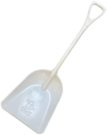 Bully Tools 42" One-Piece Poly Scoop Shovel D-Grip White, Made in USA by Bully+Tools