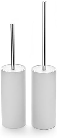 Matt White Ceramic Toilet Brush and Holder Set by ViosuniuBathroomSpecialists
