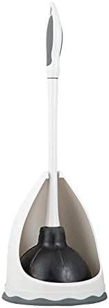 Superio Toilet & Sink Plunger and Holder Grey by Superio