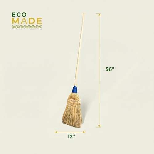 Handmade Corn Broom with Wood Handle 56 Inch - Image 3