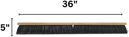 Bristles 4036 36” Indoor Push Broom Head – Heavy Duty Hardwood Block, Flagged - Image 2