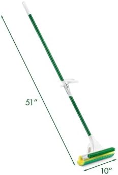 Sponge Mop with Scrub Brush, Roller Wringer, Floor Cleaning Mop - Image 5