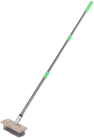 Fabater Stainless Steel Deck Scrub Brush, 31.5-47.2in Adjustable Outdoor Scrub by FABATER