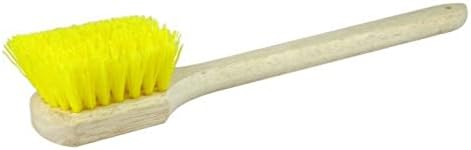 Weiler 44016 20" Utility Scrub Brush, Long Handle, Wood Block - Image 3