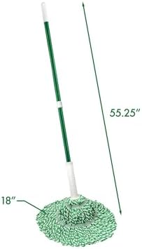 2-Pack 55.5" Cotton Mop with Grip & Click Ratchet, Wide Head Covers 50% More - Image 5