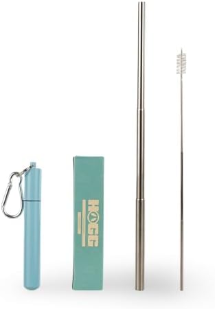 11 in Collapsible Metal Travel Straw - Image 2