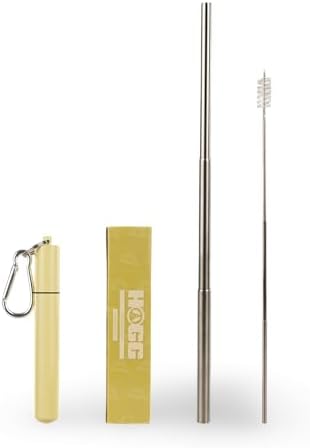 11 in Collapsible Metal Travel Straw - Image 2
