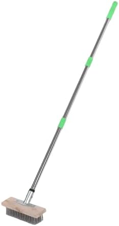 Floor Scrub Brush, Adjustable 80-120cm Handle Deck Scrub Brush, Moss Remover by Unknown