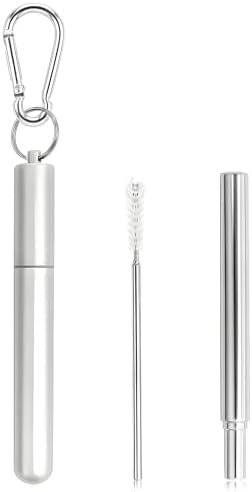 1 Pack Metal Straws for Cruise Ship Essentials, Travel Essentials, Reusable by Foweroty