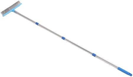 Fabater Deck Brush, 30cm Heavy Duty Telescopic Handle Wire Brush, Floor Scrubber by FABATER