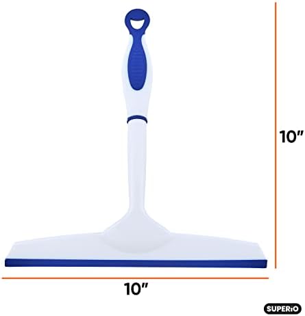 Superio Rubber Squeegee Blue 10", Streak Free All Purpose Window Squeegee - Image 2