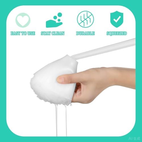 Eaasty 12 Pcs Toilet Bowl Mop Soft Swab - Image 5