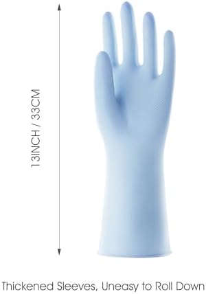 COOLJOB 2 Pairs Household Rubber Gloves, Cotton Lining - Image 3