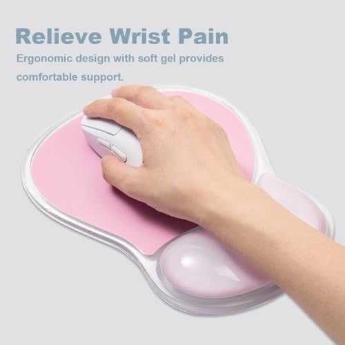 Gel Keyboard Wrist Rest and Pink Mouse Pad Set - Image 6