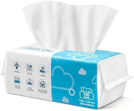 AlDEA Face Towels Disposable-100Ct, Face Cloths by AIDEAHOME
