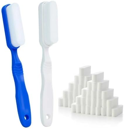 Magic Sponge Brush Set, 39 Melamine Refills and 2 Long Handles by -QuikSavor-