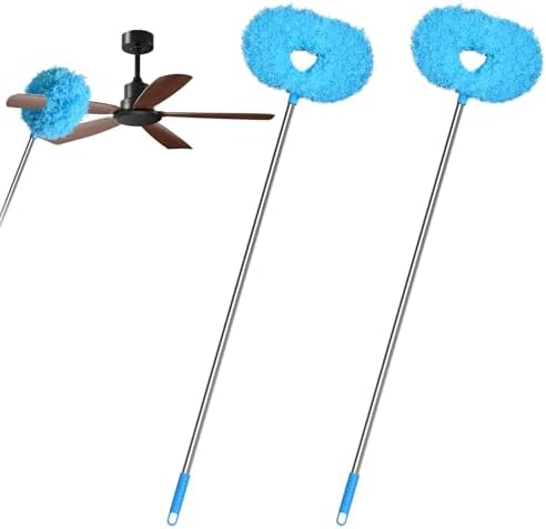 2PCS Ceiling Fan Cleaner Duster, Adjustable Microfiber Duster by Storystore