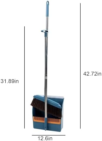 37.8in Broom and Dustpan Set Foldable Hand Broom - Image 2
