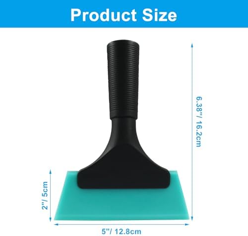 Hordion 2Pcs Small Squeegee 5" Rubber Blade Window Tint Squeegee Light Blue - Image 2