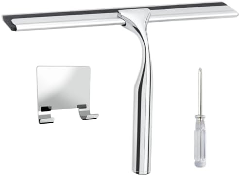 10 Inch Stainless Steel Shower Squeegee by Tzona