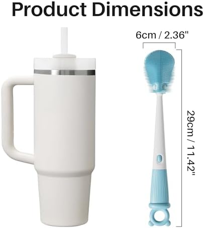 JOYMOOP Silicone Bottle Brush, Water Bottle Washer, Straw Cleaner - Image 2