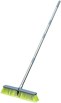 Upgraded 18" Push Broom with Adjustable Long Handle, Total Length is 55" by PHYEX