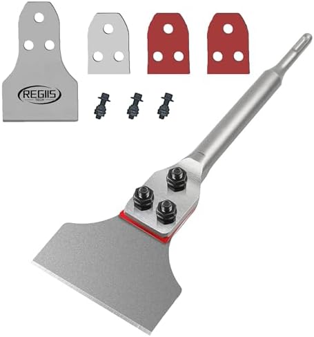 SDS Plus Floor Scraper 3 in. x 12 in. Wide Tile Flooring Adhesives Remover by Regiis+Tech