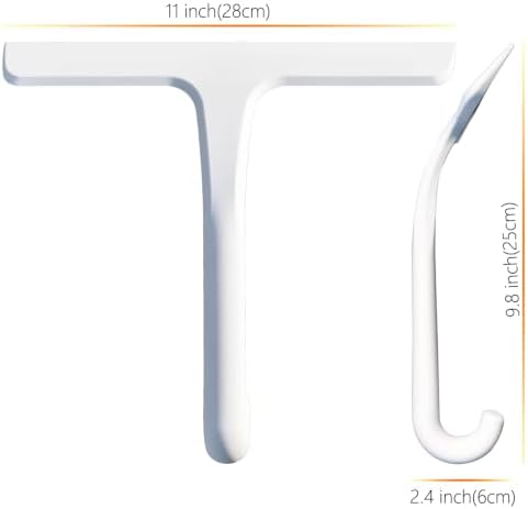 Silicone Shower Squeegee with Hook, Streak-Free Glass Wiper - Image 5