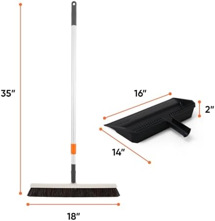 Superio 18" Horse Hair Upright Broom - Image 3