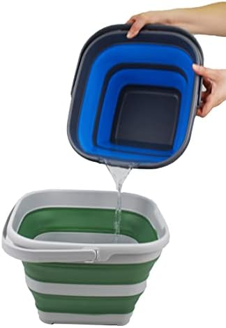 SAMMART 10L Collapsible Rectangular Handy Basket/Bucket - Image 5