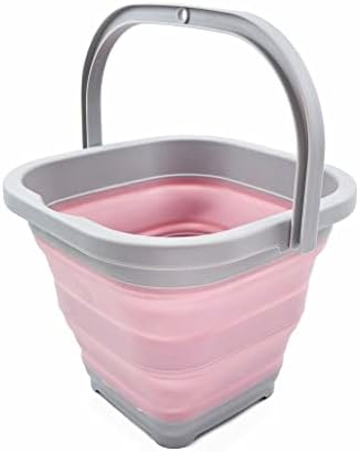 SAMMART Collapsible Rectangular Cleaning Bucket 5L- Foldable Camping Beach Sand by SAMMART