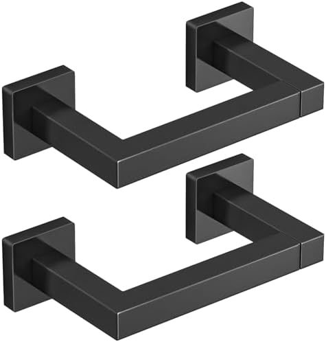 FEILERN Toilet Paper Holder Matte Black, 2 Pack Wall Mount by FEILERN